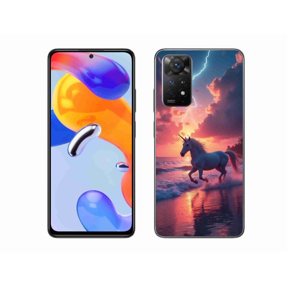 Gelový kryt mmCase na Xiaomi Redmi Note 11 Pro 4G/5G - jednorožec na pláži