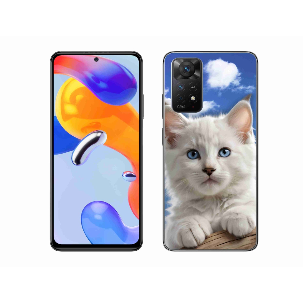 Gelový kryt mmCase na Xiaomi Redmi Note 11 Pro 4G/5G - kotě a oblaka