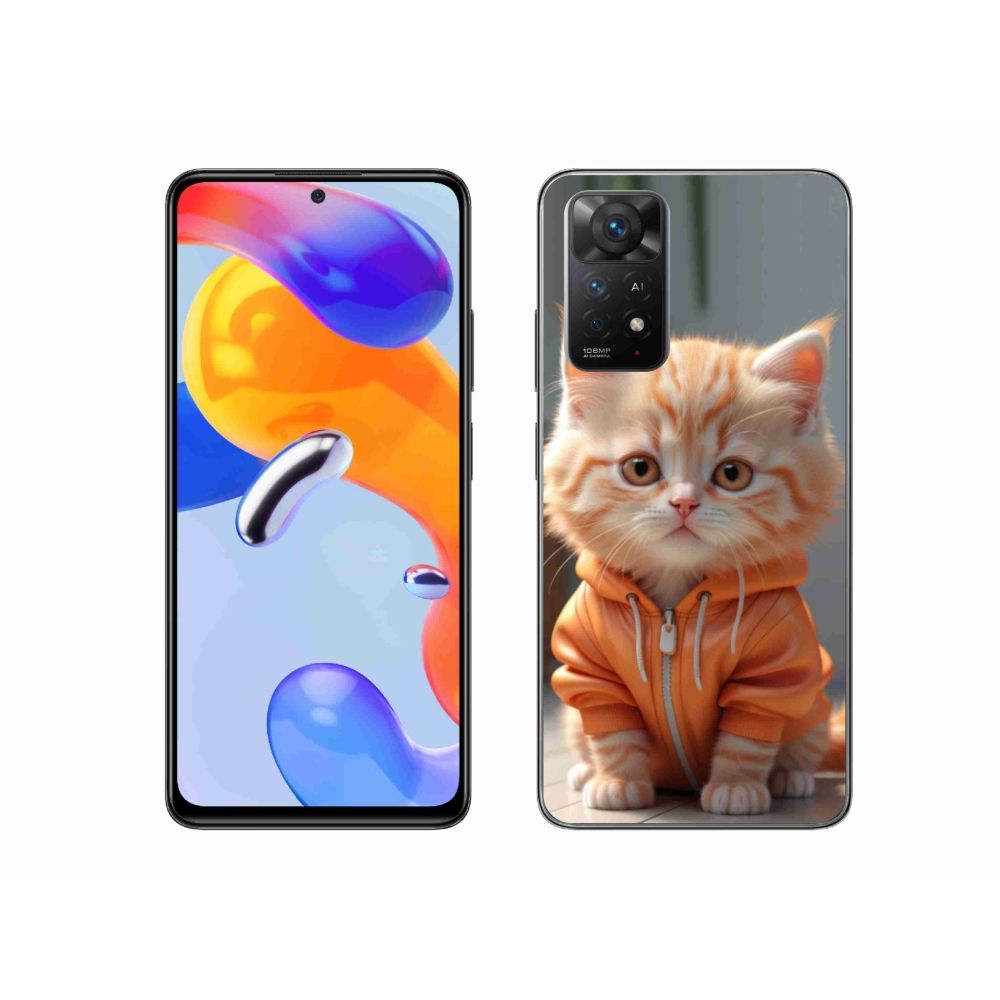 Gelový kryt mmCase na Xiaomi Redmi Note 11 Pro 4G/5G - kotě v mikině