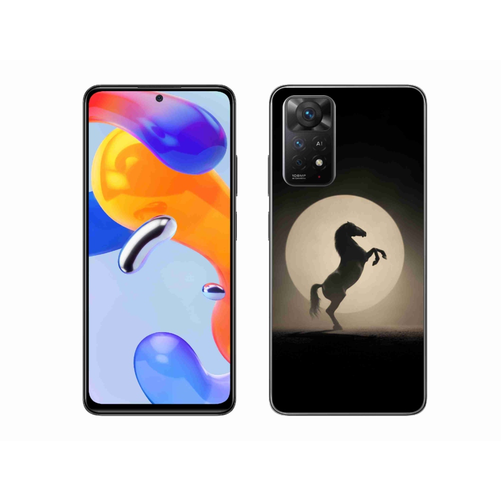 Gelový kryt mmCase na Xiaomi Redmi Note 11 Pro 4G/5G - kůň v siluetě