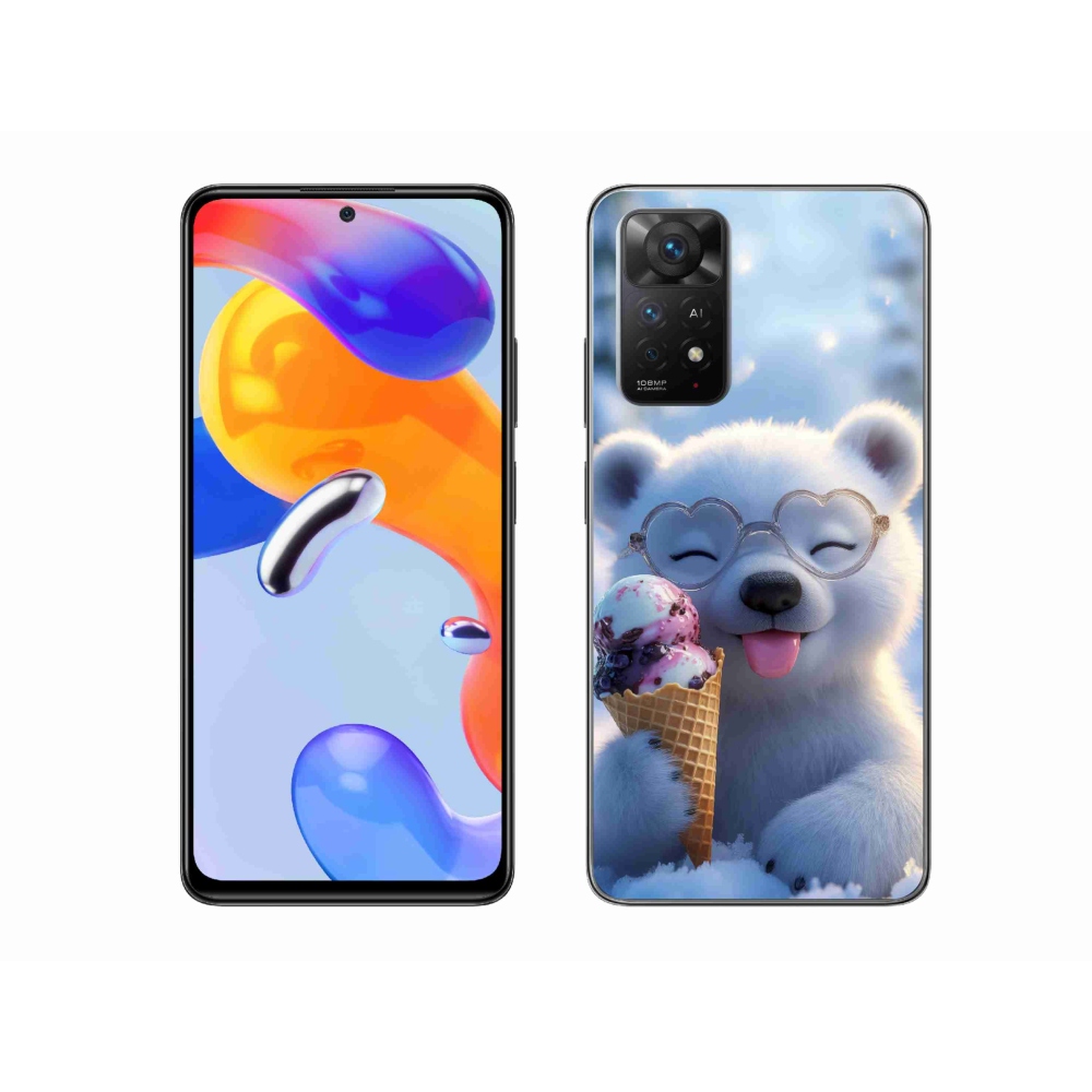 Gelový kryt mmCase na Xiaomi Redmi Note 11 Pro 4G/5G - medvídek se zmrzlinou