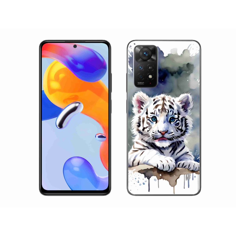 Gelový kryt mmCase na Xiaomi Redmi Note 11 Pro 4G/5G - mládě bílého tygra