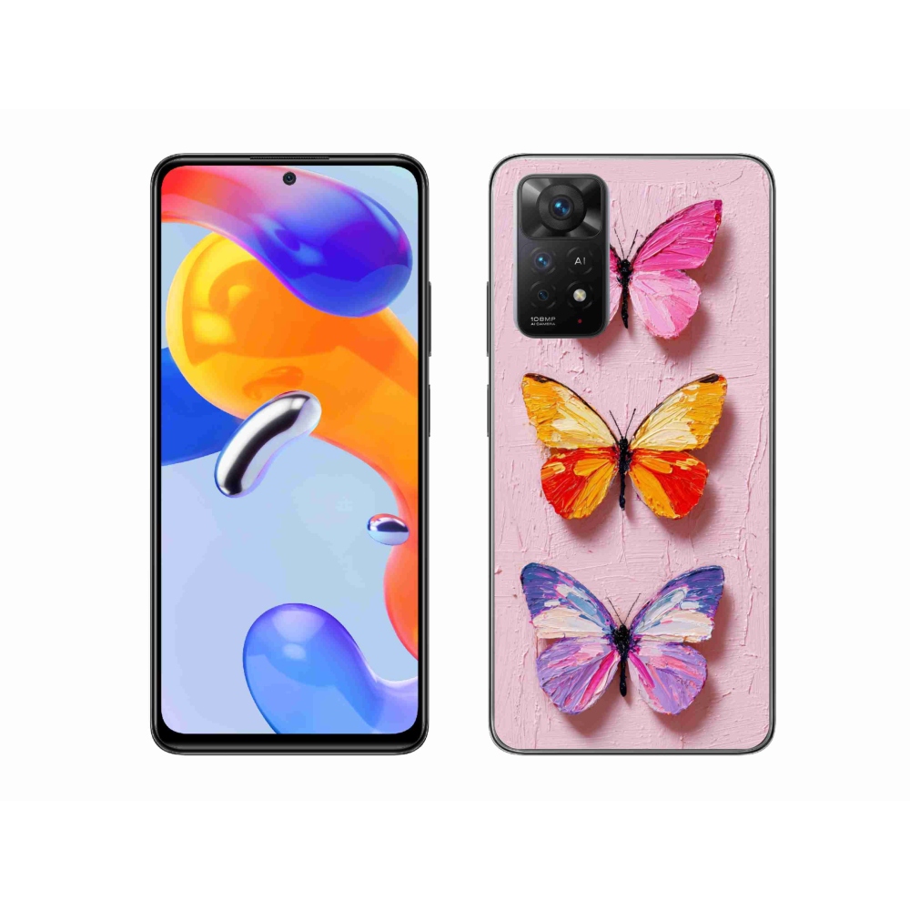 Gelový kryt mmCase na Xiaomi Redmi Note 11 Pro 4G/5G - motýlí trojice