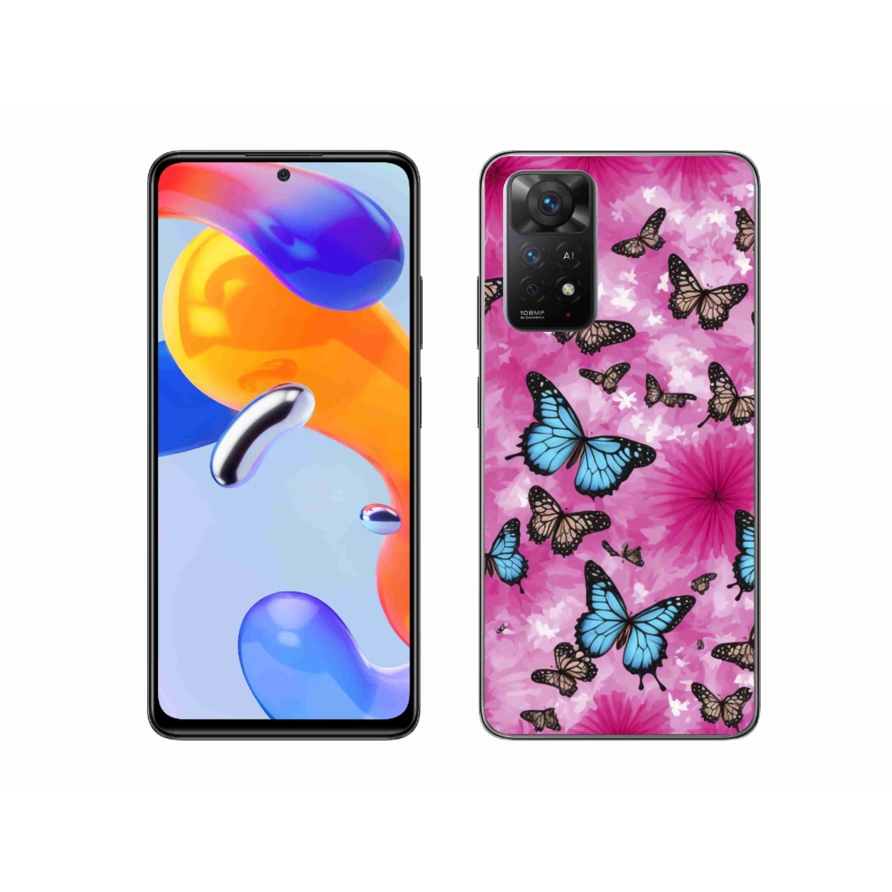 Gelový kryt mmCase na Xiaomi Redmi Note 11 Pro 4G/5G - motýlí zahrada