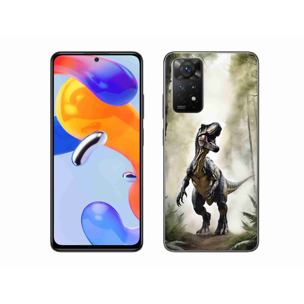 Gelový kryt mmCase na Xiaomi Redmi Note 11 Pro 4G/5G - naštvaný T-Rex