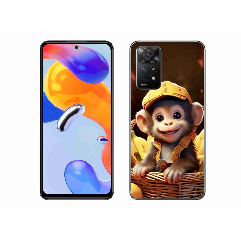 Gelový kryt mmCase na Xiaomi Redmi Note 11 Pro 4G/5G - opice v košíku