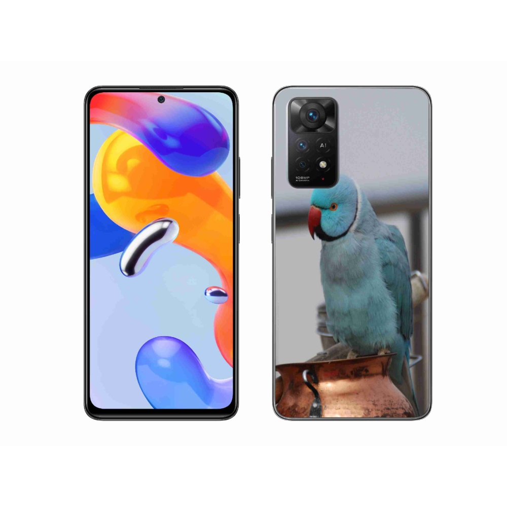 Gelový kryt mmCase na Xiaomi Redmi Note 11 Pro 4G/5G - papoušek alexandr modrý