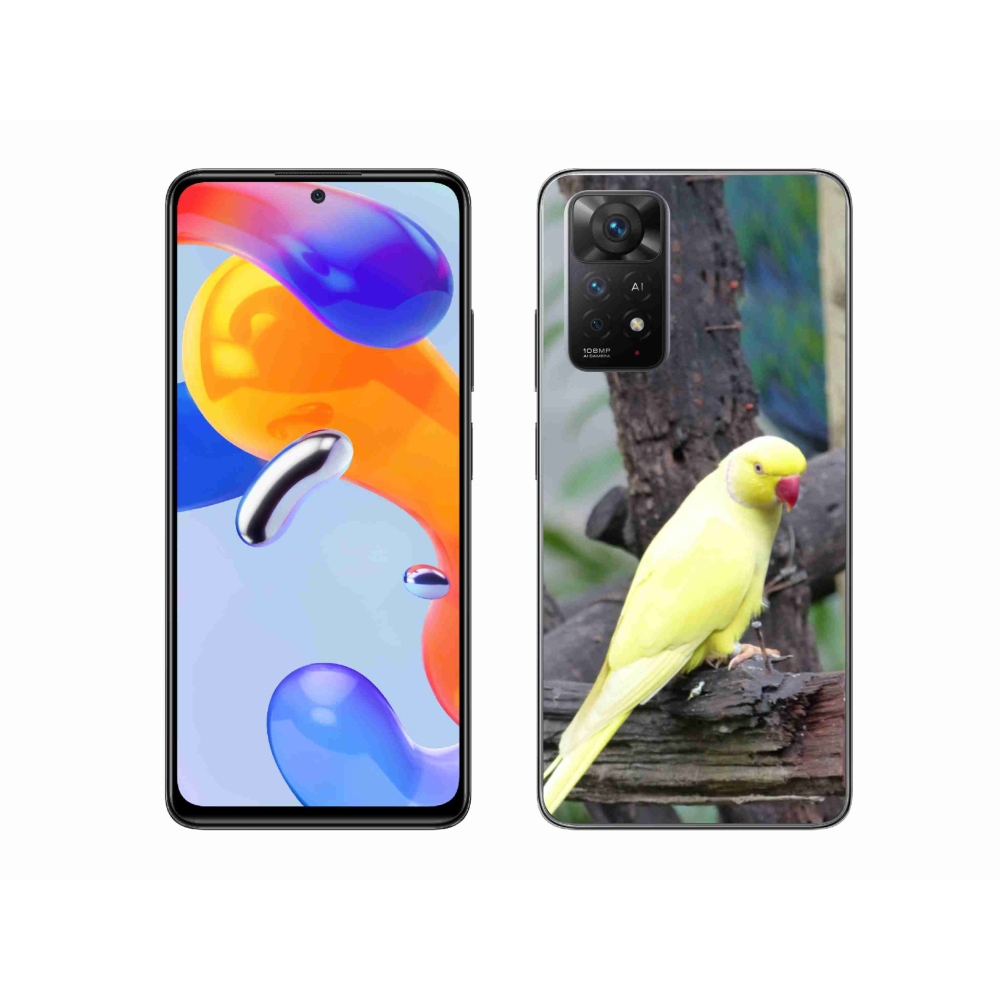 Gelový kryt mmCase na Xiaomi Redmi Note 11 Pro 4G/5G - papoušek alexandr žlutý