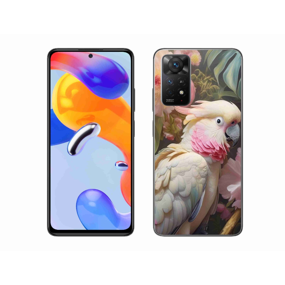 Gelový kryt mmCase na Xiaomi Redmi Note 11 Pro 4G/5G - papoušek kakadu růžový 2