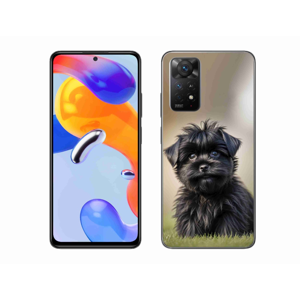 Gelový kryt mmCase na Xiaomi Redmi Note 11 Pro 4G/5G - roztomilý černý pejsek
