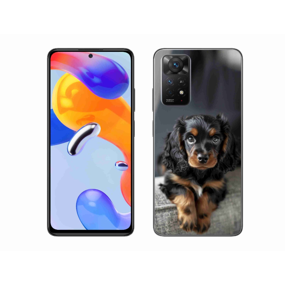 Gelový kryt mmCase na Xiaomi Redmi Note 11 Pro 4G/5G - roztomilý dlouhosrstý jezevčík