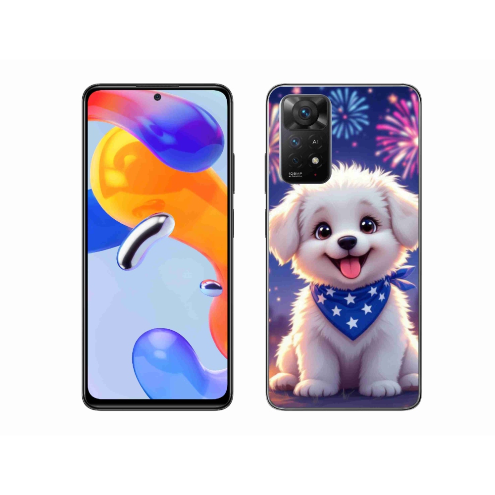 Gelový kryt mmCase na Xiaomi Redmi Note 11 Pro 4G/5G - slavnostní štěně