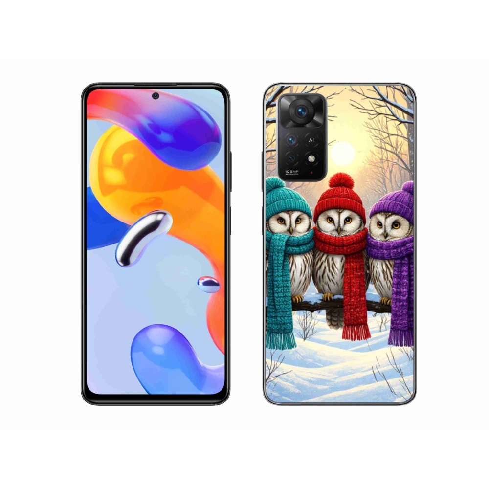 Gelový kryt mmCase na Xiaomi Redmi Note 11 Pro 4G/5G - soví přátelé