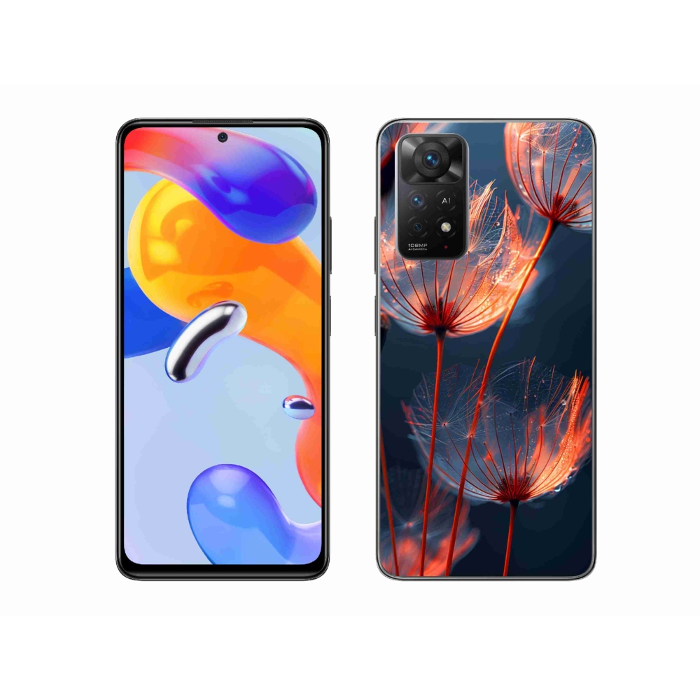 Gelový kryt mmCase na Xiaomi Redmi Note 11 Pro 4G/5G - světélkující chmýří