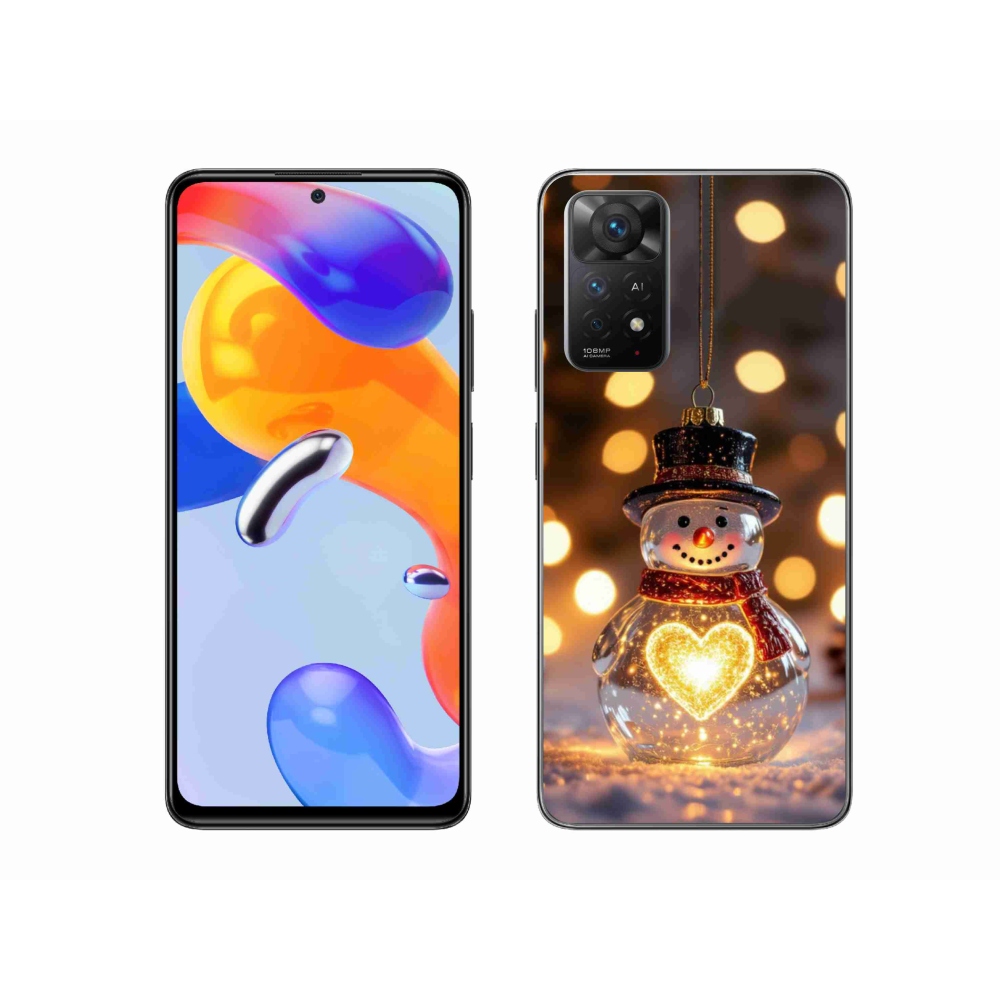 Gelový kryt mmCase na Xiaomi Redmi Note 11 Pro 4G/5G - svítící vánoční sněhulák