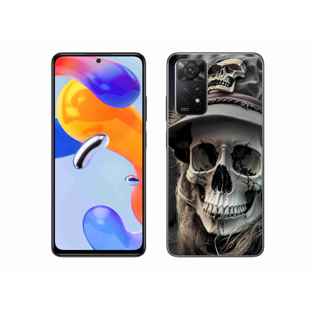 Gelový kryt mmCase na Xiaomi Redmi Note 11 Pro 4G/5G - temná lebka