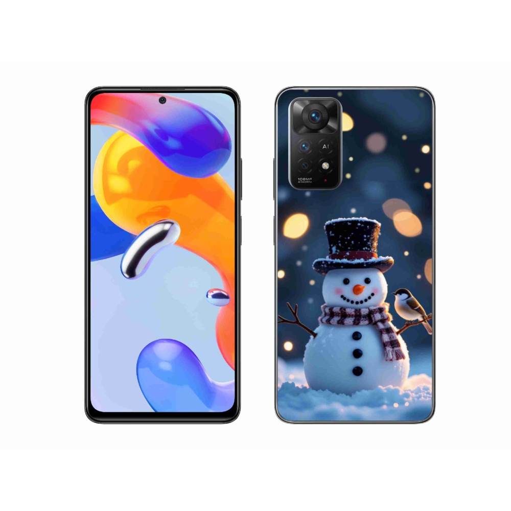Gelový kryt mmCase na Xiaomi Redmi Note 11 Pro 4G/5G - vánoční sněhulák