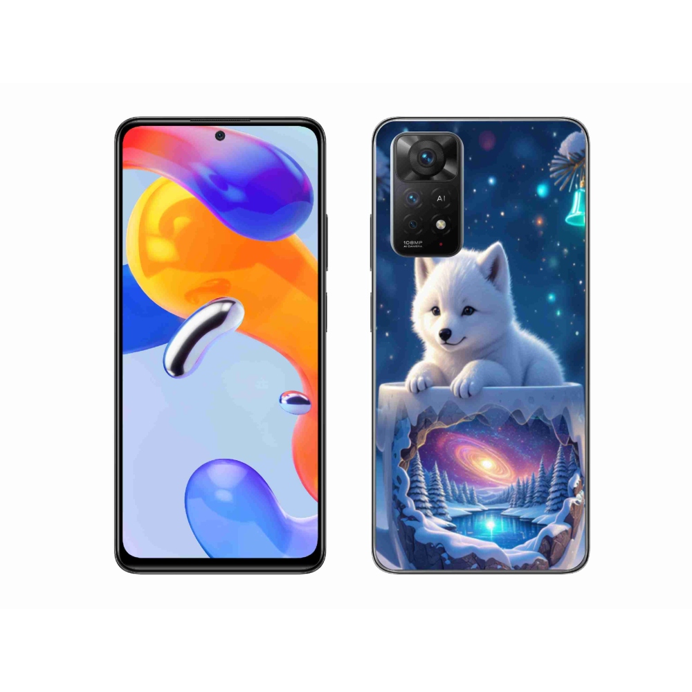 Gelový kryt mmCase na Xiaomi Redmi Note 11 Pro 4G/5G - vánoční štěně