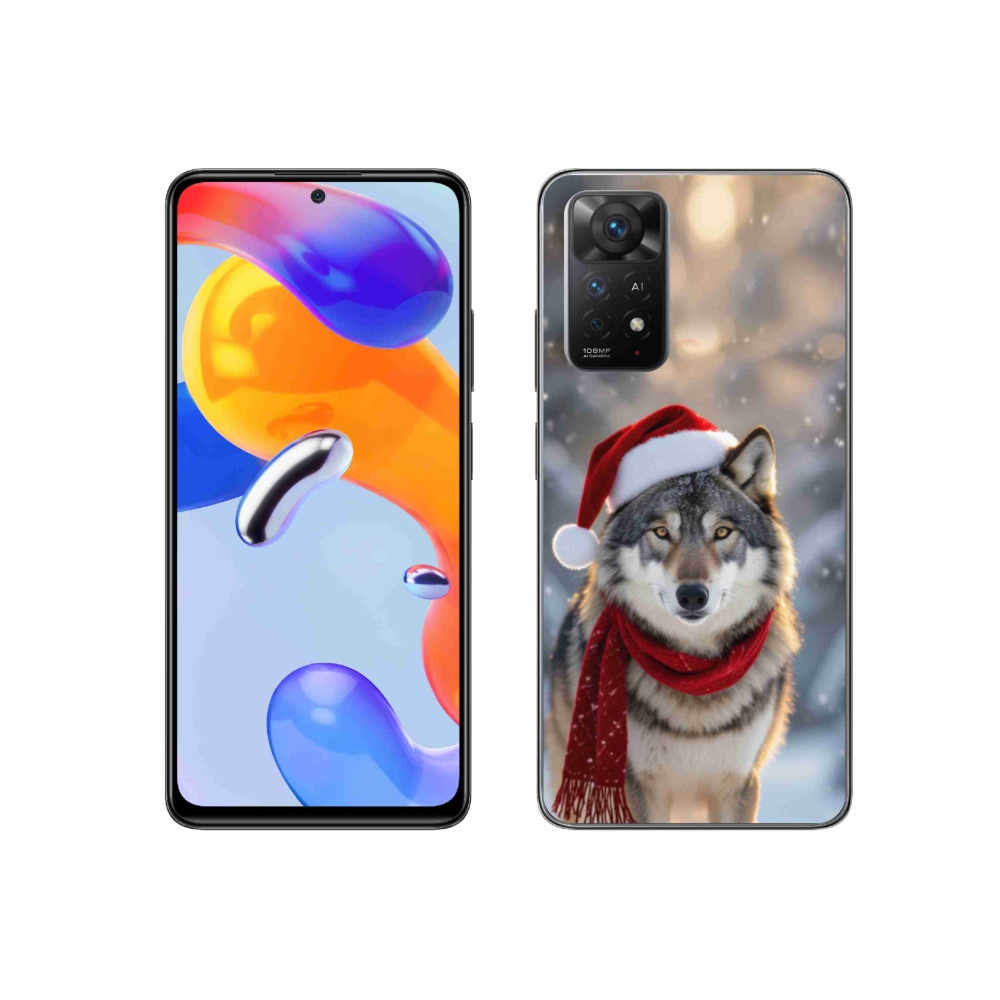 Gelový kryt mmCase na Xiaomi Redmi Note 11 Pro 4G/5G - vánoční vlk