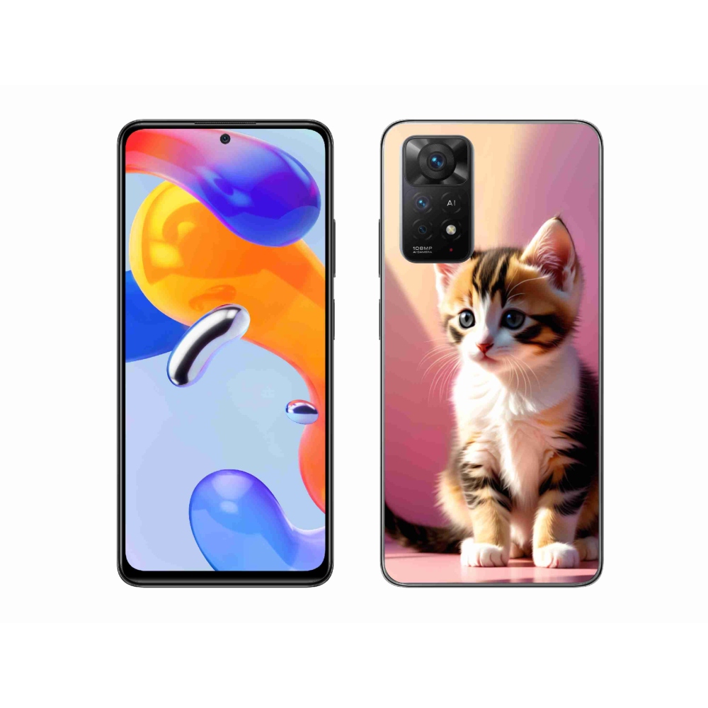 Gelový kryt mmCase na Xiaomi Redmi Note 11 Pro 4G/5G - zvědavé kotě 2
