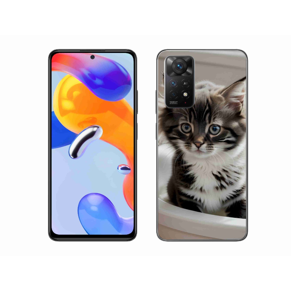 Gelový kryt mmCase na Xiaomi Redmi Note 11 Pro 4G/5G - zvědavé kotě