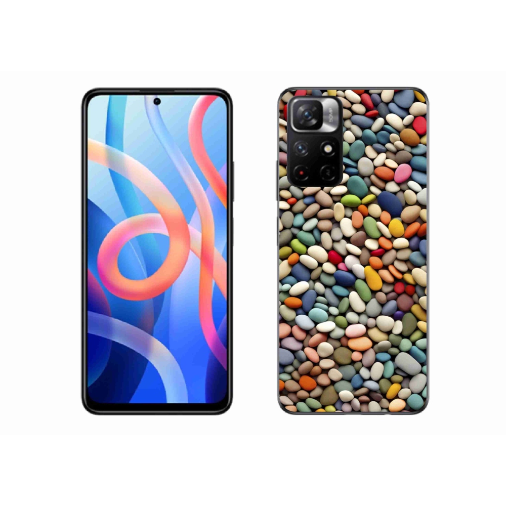 Gelový kryt mmCase na Xiaomi Redmi Note 11S 5G - barevné kamínky 2