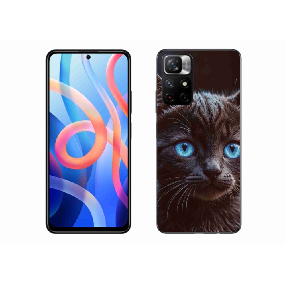 Gelový kryt mmCase na Xiaomi Redmi Note 11S 5G - černé kotě 2