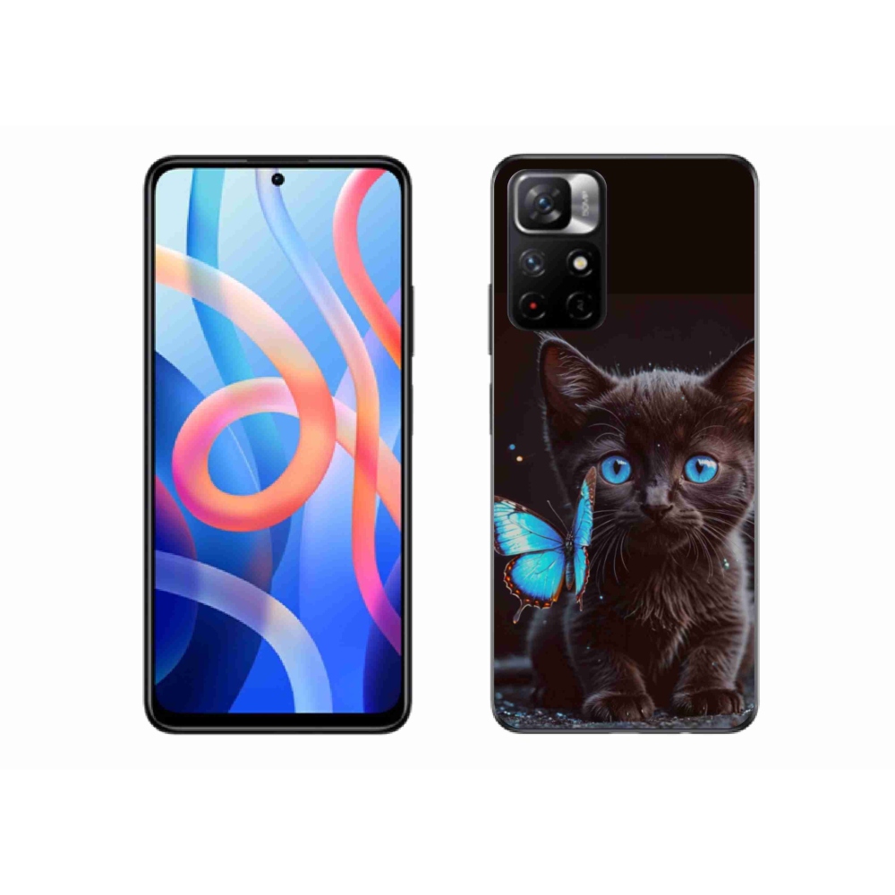 Gelový kryt mmCase na Xiaomi Redmi Note 11S 5G - černé kotě 3