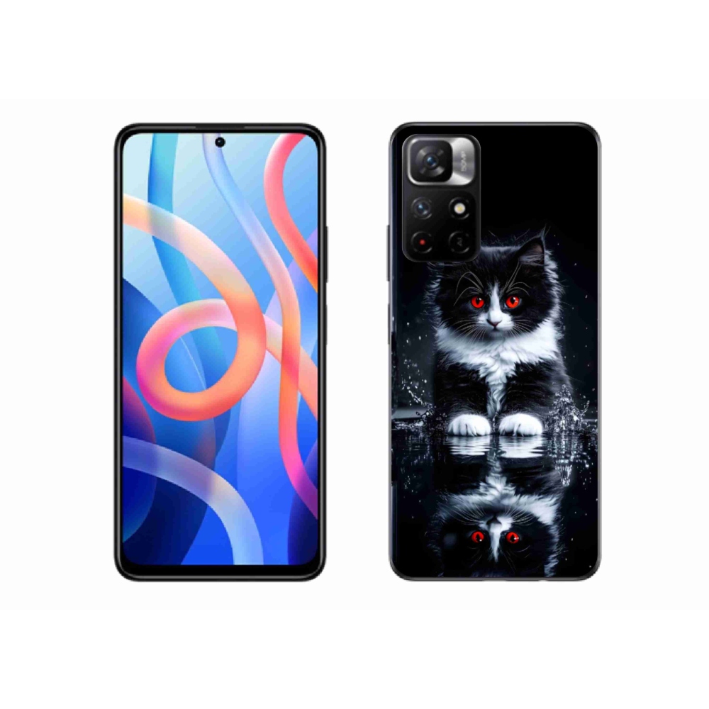 Gelový kryt mmCase na Xiaomi Redmi Note 11S 5G - černobílé kotě