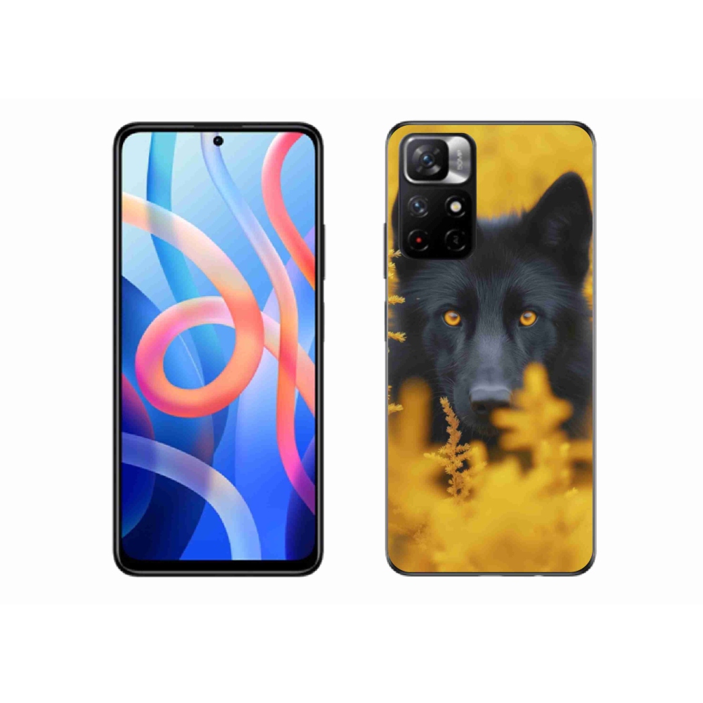 Gelový kryt mmCase na Xiaomi Redmi Note 11S 5G - černý vlk 2