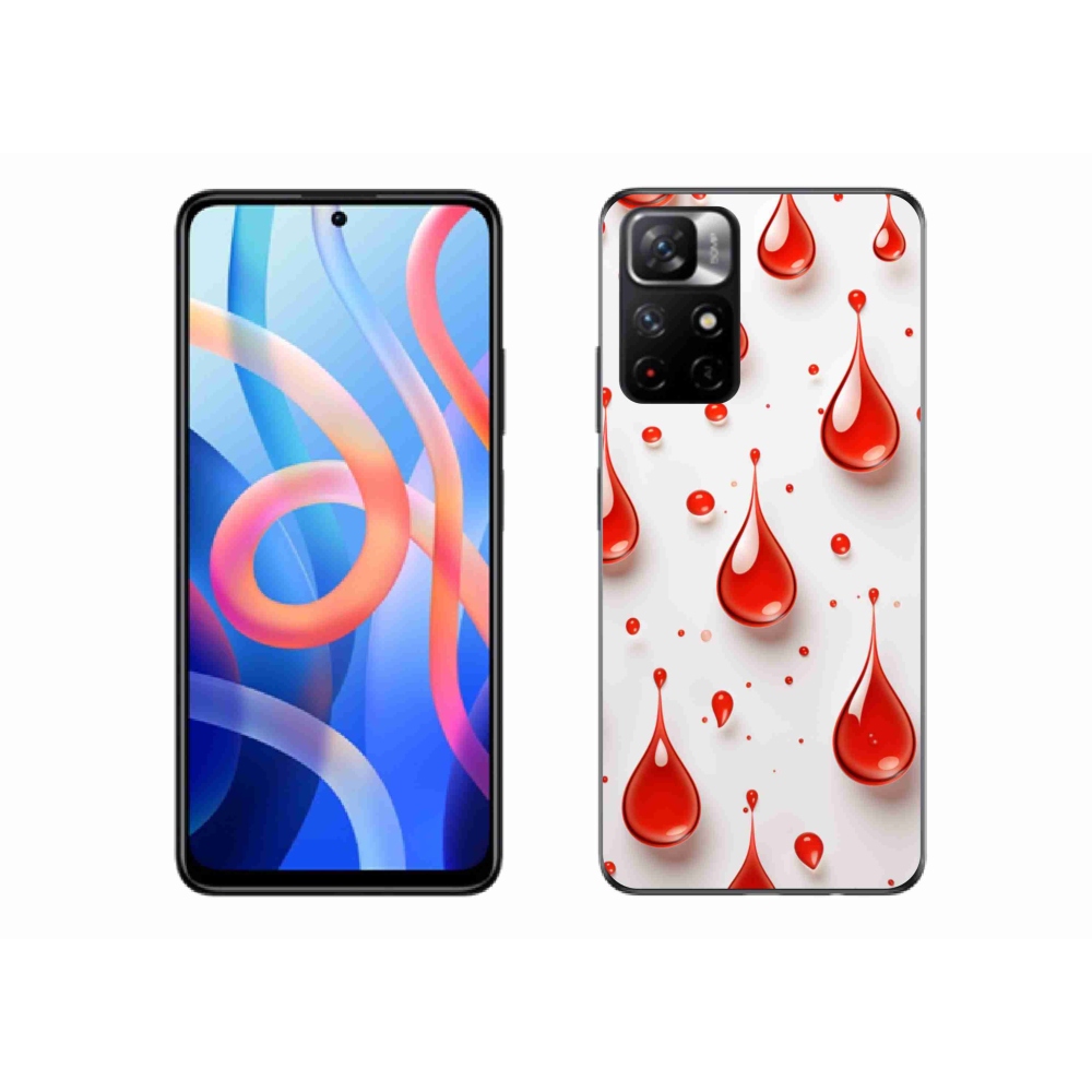 Gelový kryt mmCase na Xiaomi Redmi Note 11S 5G - červené kapky