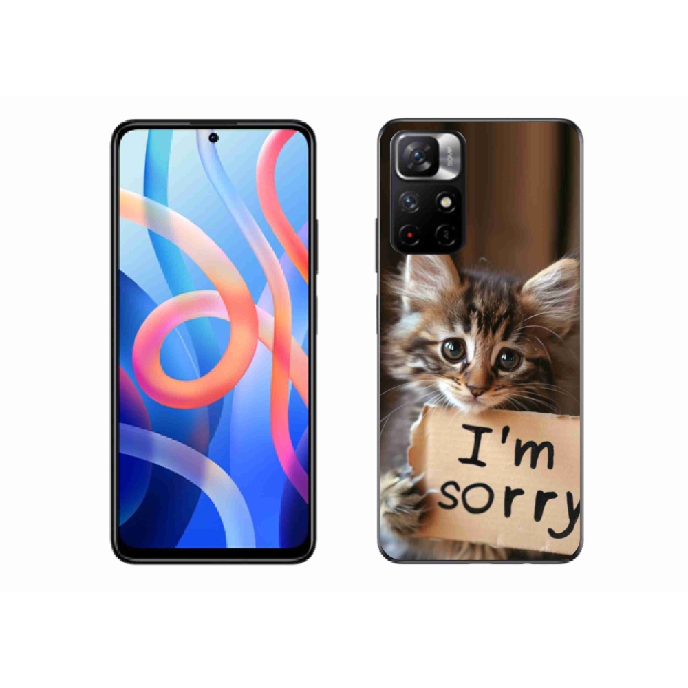 Gelový kryt mmCase na Xiaomi Redmi Note 11S 5G - kočíčí omluva