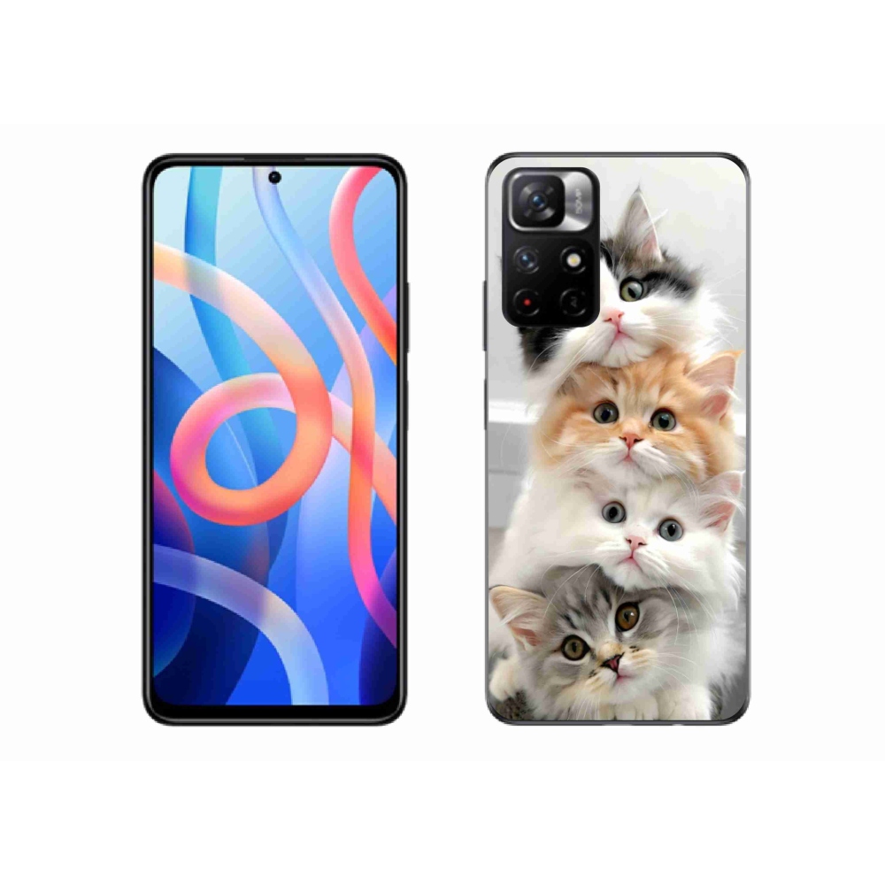 Gelový kryt mmCase na Xiaomi Redmi Note 11S 5G - kočičí parta