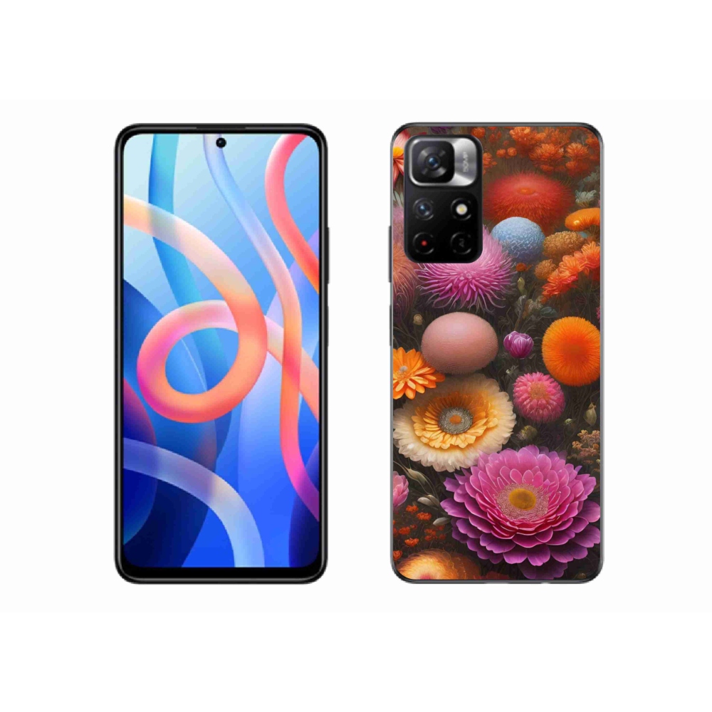 Gelový kryt mmCase na Xiaomi Redmi Note 11S 5G - květinová kompozice