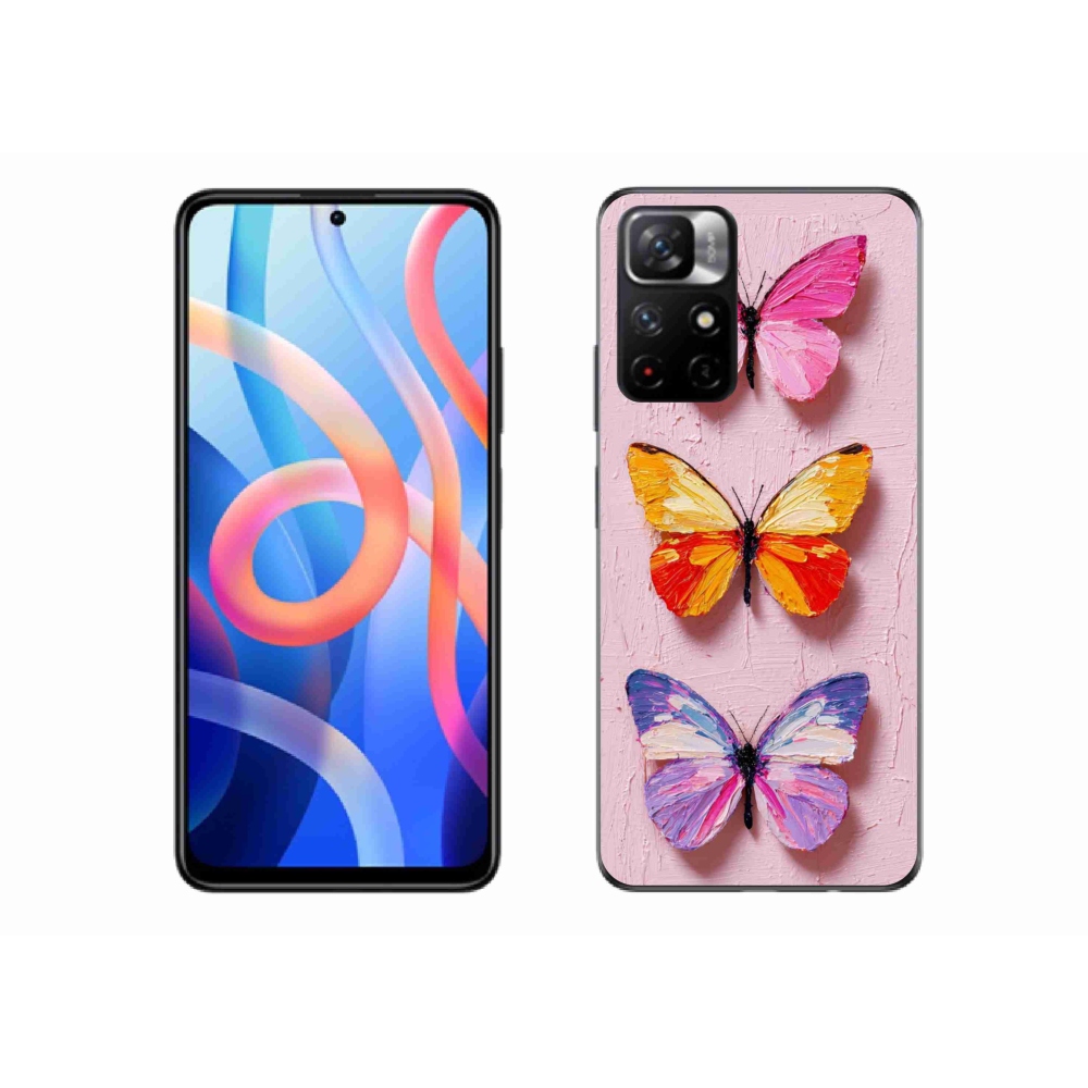 Gelový kryt mmCase na Xiaomi Redmi Note 11S 5G - motýlí trojice