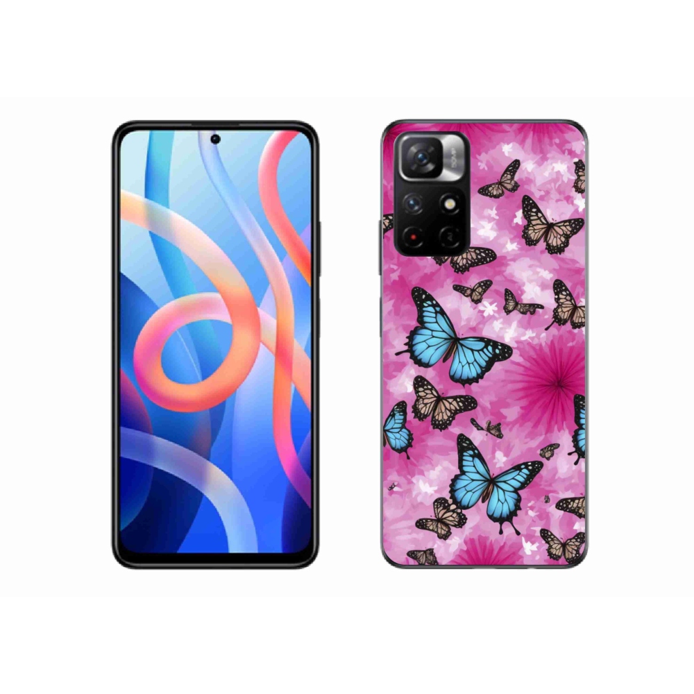 Gelový kryt mmCase na Xiaomi Redmi Note 11S 5G - motýlí zahrada