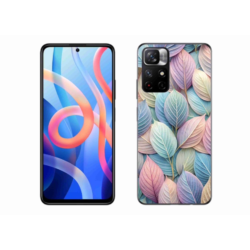 Gelový kryt mmCase na Xiaomi Redmi Note 11S 5G - pastelové listy