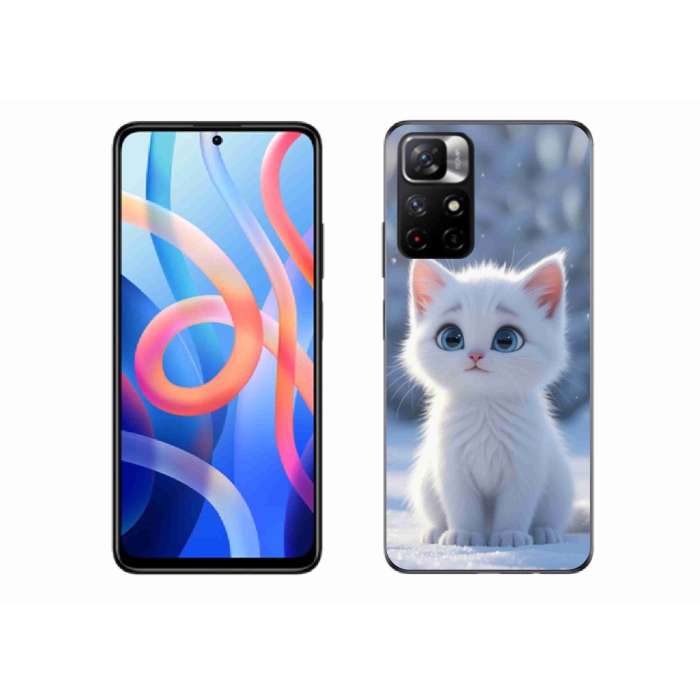 Gelový kryt mmCase na Xiaomi Redmi Note 11S 5G/Poco M4 Pro 5G - bílé kotě 3