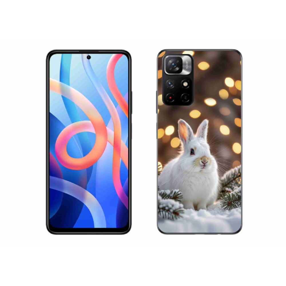 Gelový kryt mmCase na Xiaomi Redmi Note 11S 5G/Poco M4 Pro 5G - bílý zajíc
