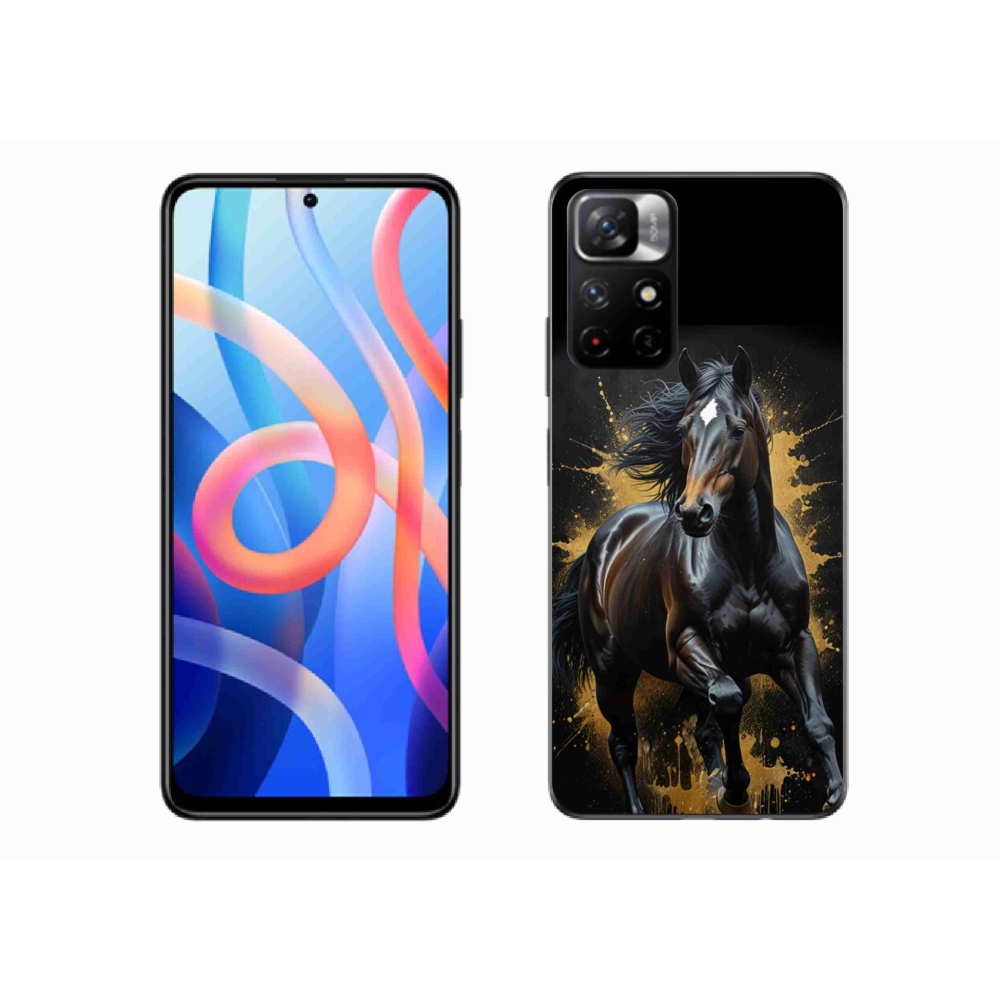 Gelový kryt mmCase na Xiaomi Redmi Note 11S 5G/Poco M4 Pro 5G - elegantní černý hřebec