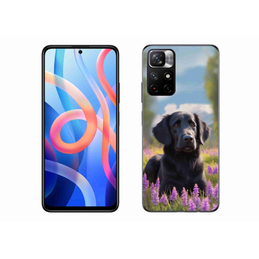 Gelový kryt mmCase na Xiaomi Redmi Note 11S 5G/Poco M4 Pro 5G - elegantní černý retrívr