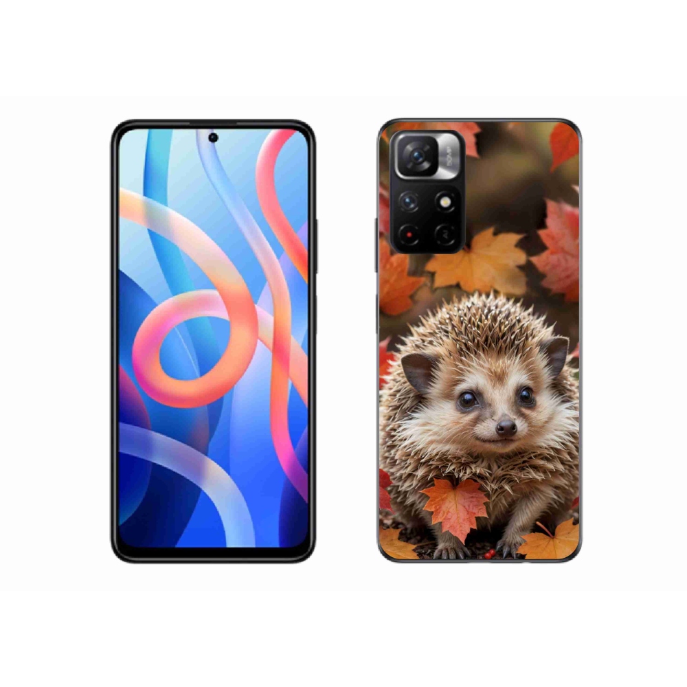 Gelový kryt mmCase na Xiaomi Redmi Note 11S 5G/Poco M4 Pro 5G - ježek v listí