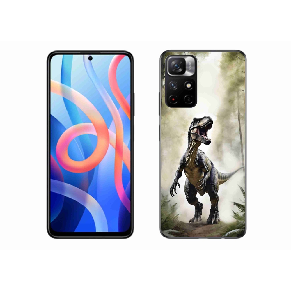 Gelový kryt mmCase na Xiaomi Redmi Note 11S 5G/Poco M4 Pro 5G - naštvaný T-Rex