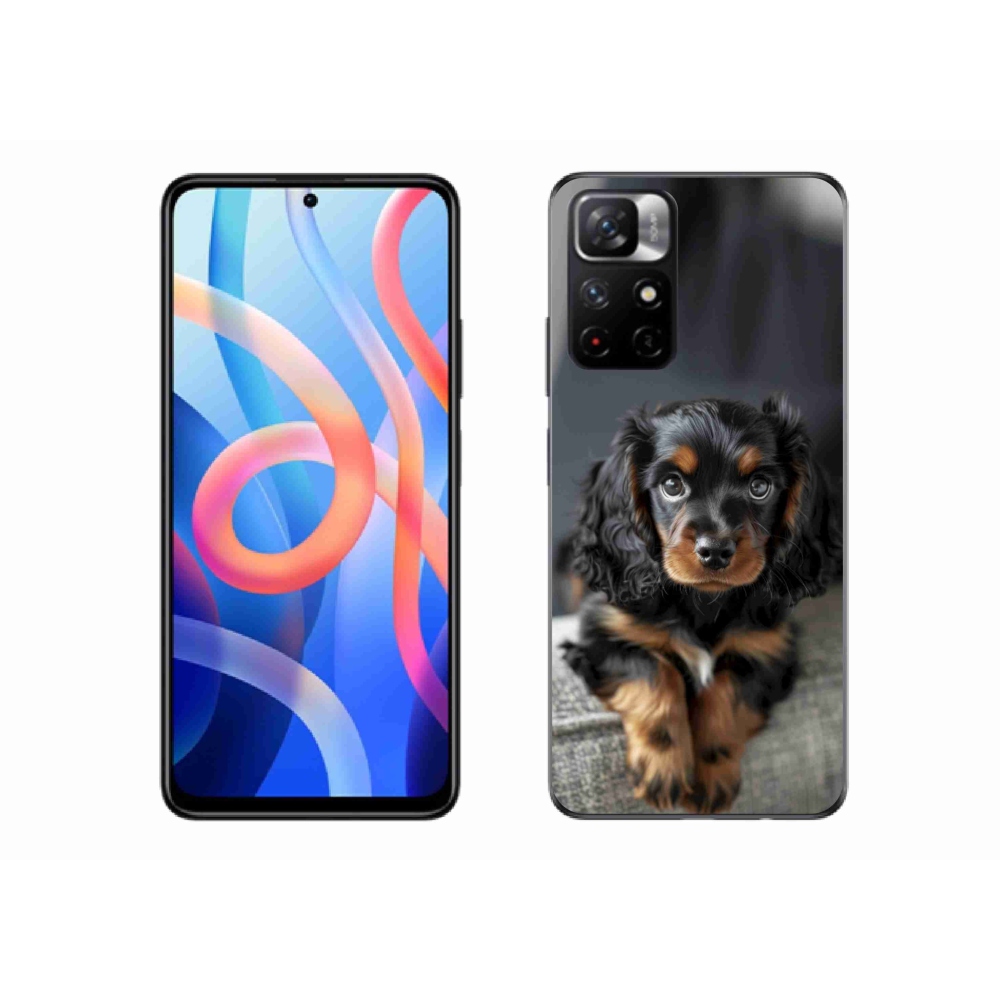 Gelový kryt mmCase na Xiaomi Redmi Note 11S 5G/Poco M4 Pro 5G - roztomilý dlouhosrstý jezevčík