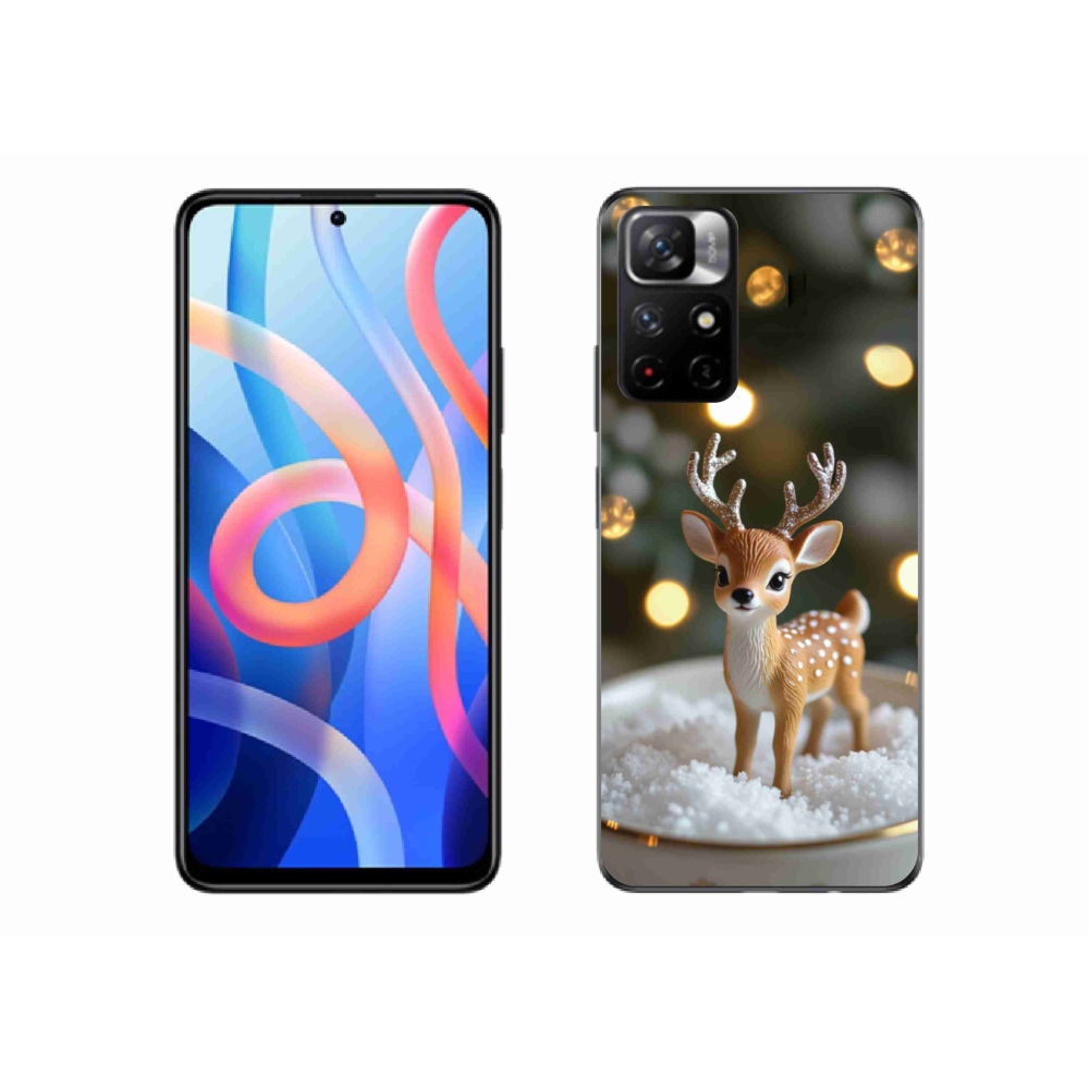 Gelový kryt mmCase na Xiaomi Redmi Note 11S 5G/Poco M4 Pro 5G - roztomilý vánoční jelen