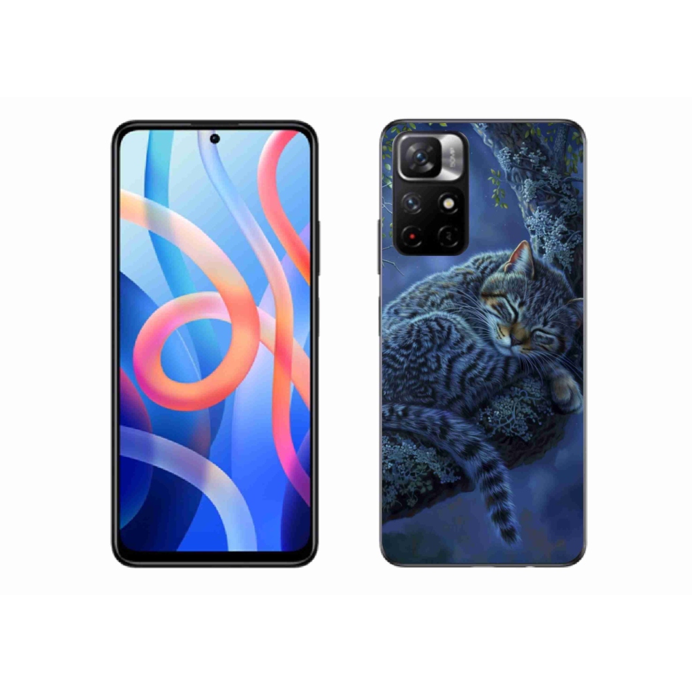 Gelový kryt mmCase na Xiaomi Redmi Note 11S 5G - spící kočka