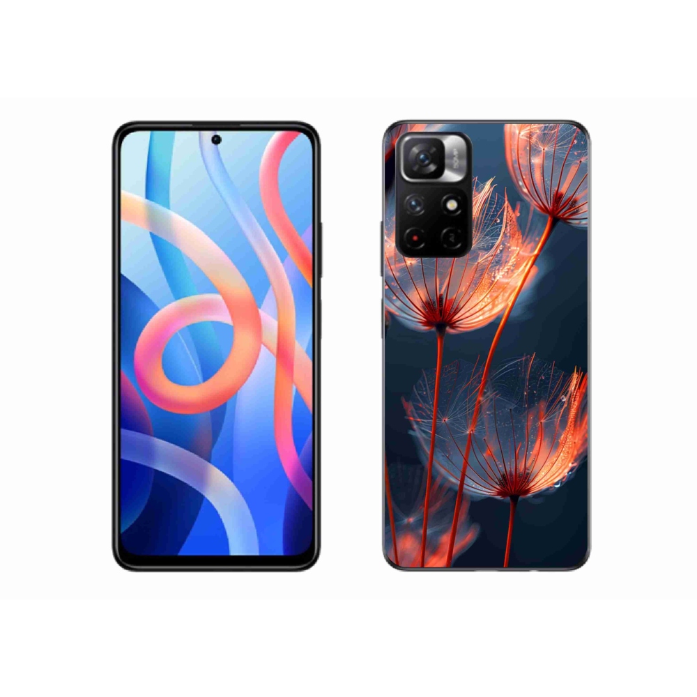 Gelový kryt mmCase na Xiaomi Redmi Note 11S 5G - světélkující chmýří