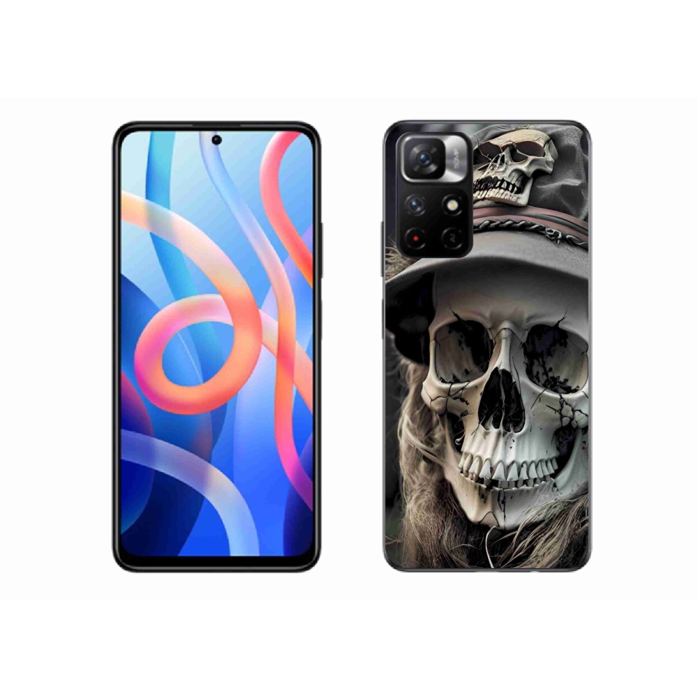 Gelový kryt mmCase na Xiaomi Redmi Note 11S 5G - temná lebka