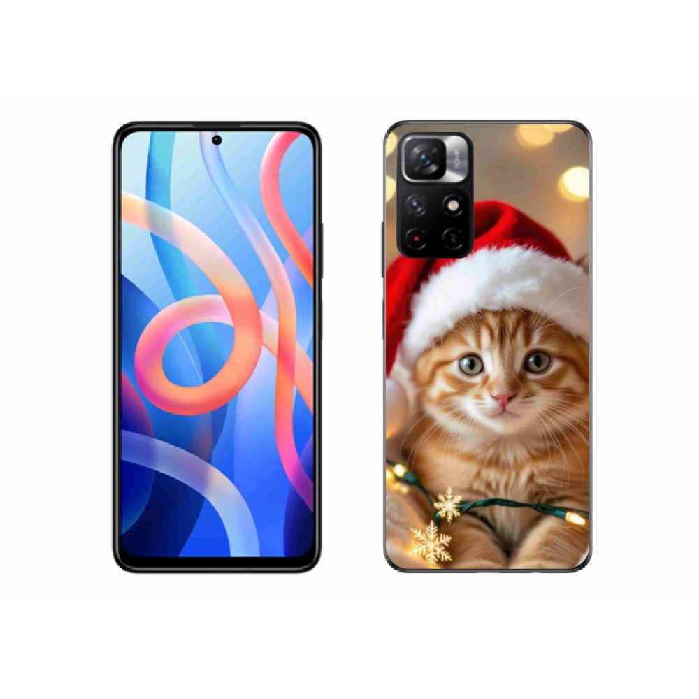 Gelový kryt mmCase na Xiaomi Redmi Note 11S 5G - vánoční kotě