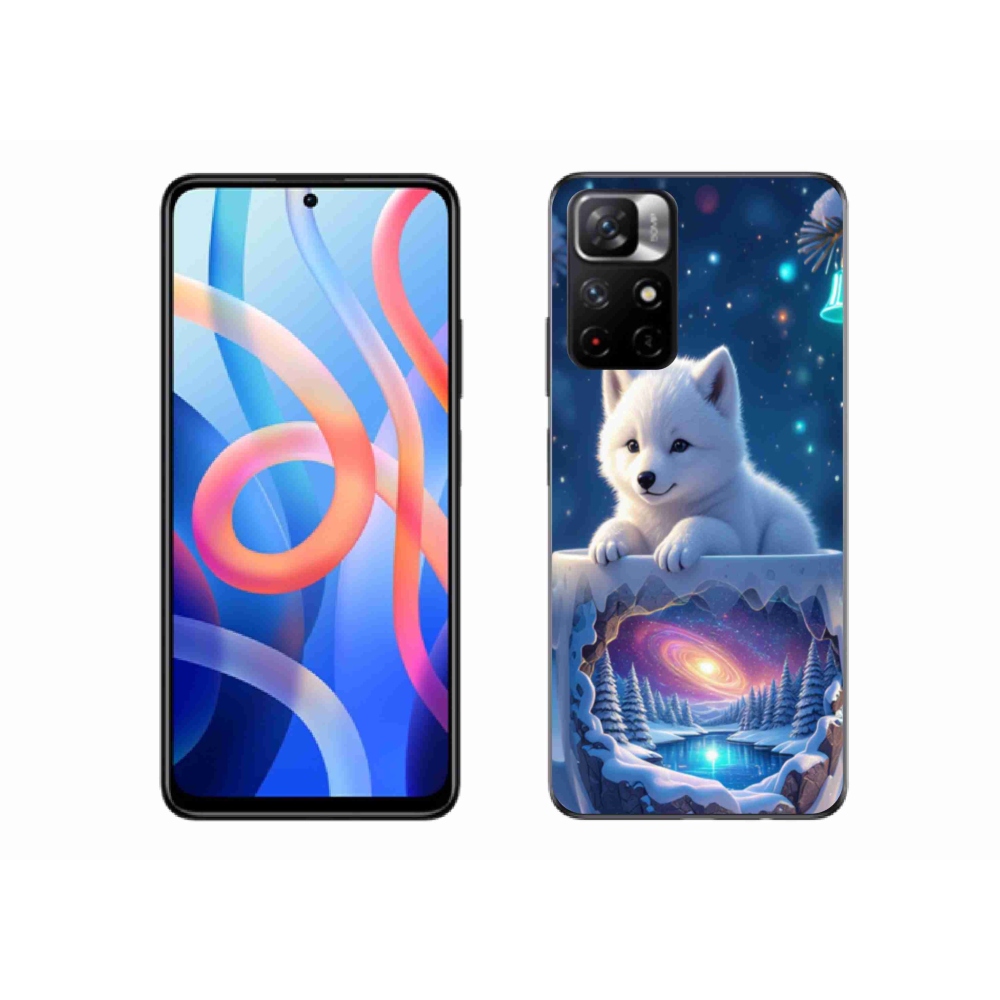 Gelový kryt mmCase na Xiaomi Redmi Note 11S 5G - vánoční štěně